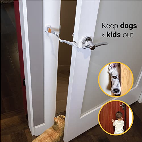 SVD.PET (2-Pack) Cat Door Latch & Stopper: A Simpler Pet Gate Solution to Dog Proof Your Home & Keep Dogs and Kids Out of Litter Box & Cat Feeder. No Cut Cat Door Interior Door. (Black) - Image 3