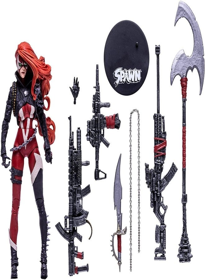 McFarlane Toys, Spawn Comic 7-inch Deluxe She Spawn Action Figure with 22 Moving Parts, Collectible Figure with Accessories and Collectors Stand Base - Ages 12+ - Image 3