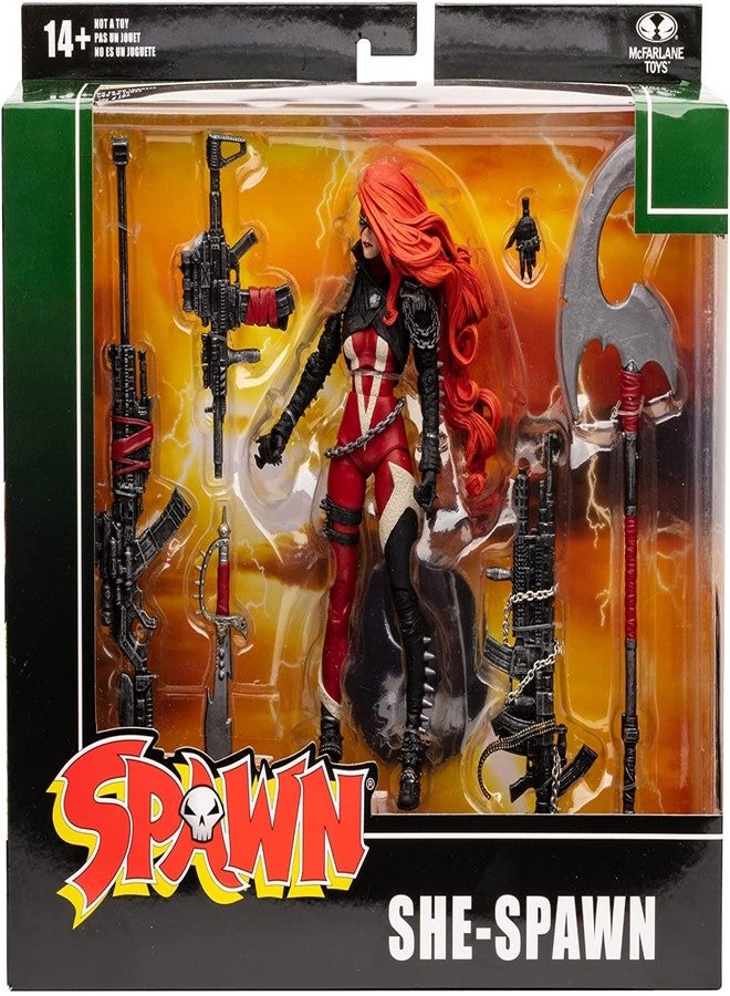 McFarlane Toys, Spawn Comic 7-inch Deluxe She Spawn Action Figure with 22 Moving Parts, Collectible Figure with Accessories and Collectors Stand Base - Ages 12+ - Image 2