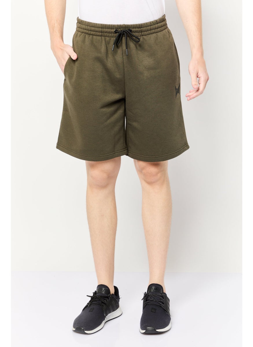TapouT Men Brand Logo Basic Short, Dark Olive  - Image 1