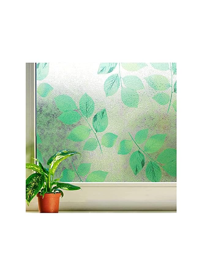 The Bros Window Film Privacy Stained Static Cling Glass Film 3D Decorative Colorful Glass Window Sticker Heat Control Anti UV for Bathroom Kids Room Sliding Door 17.5 x 78.7 Inch - Image 4