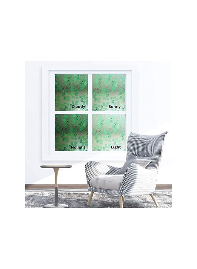 The Bros Window Film Privacy Stained Static Cling Glass Film 3D Decorative Colorful Glass Window Sticker Heat Control Anti UV for Bathroom Kids Room Sliding Door 17.5 x 78.7 Inch - Image 5