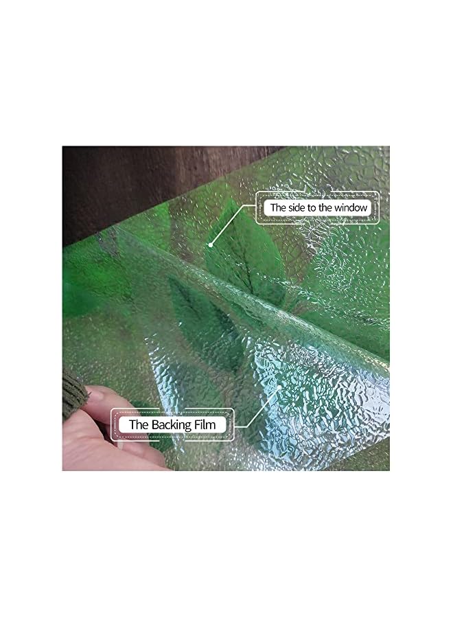 The Bros Window Film Privacy Stained Static Cling Glass Film 3D Decorative Colorful Glass Window Sticker Heat Control Anti UV for Bathroom Kids Room Sliding Door 17.5 x 78.7 Inch - Image 2