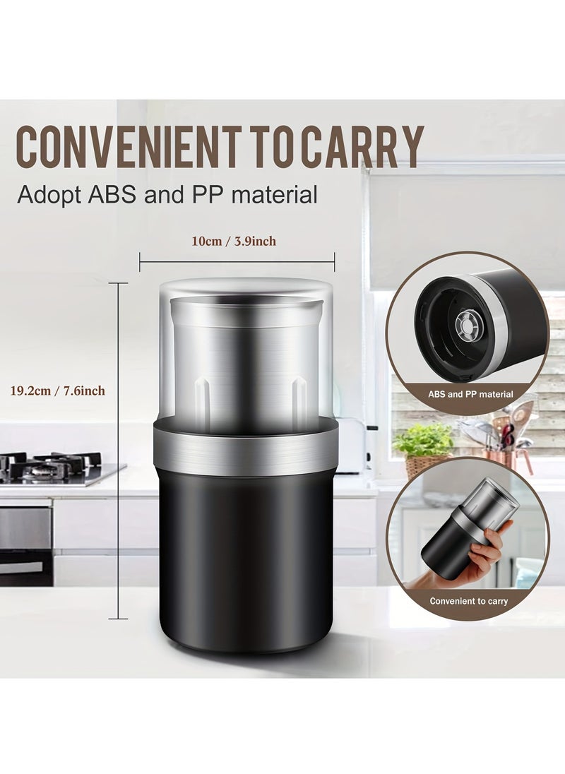 Healife Portable 2-in-1 Electric Coffee and Spice Grinder | Wet & Dry Multi-Use with 2 Removable Stainless Steel Bowls  - Image 5