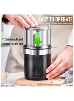 Healife Portable 2-in-1 Electric Coffee and Spice Grinder | Wet & Dry Multi-Use with 2 Removable Stainless Steel Bowls  - Image 4