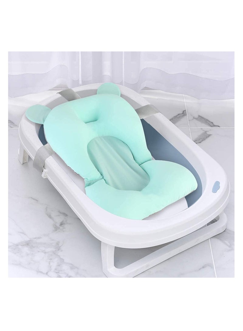 Premify Baby Bath Pad, Adjustable Non-Slip Floating Infant Bath Support Cushion, Baby Bath Pillow for Bathtub, Bath Tub Seat Mat For New Born/Infants Bathing Support, 0-12 Months (Blue)  - Image 5