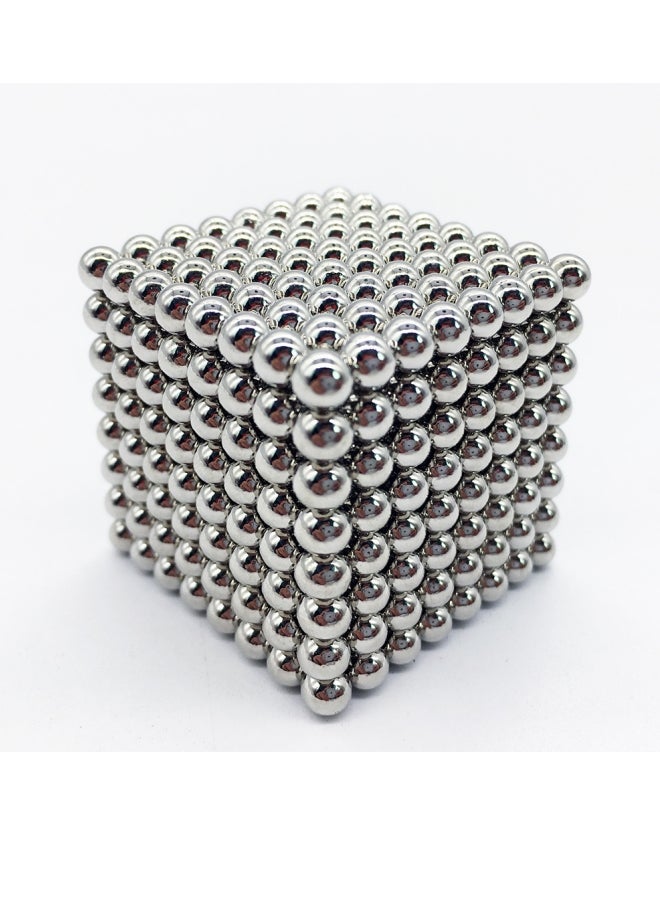 Magnetic DIY Beads 5MM1000 Silver + Iron Box  - Image 1
