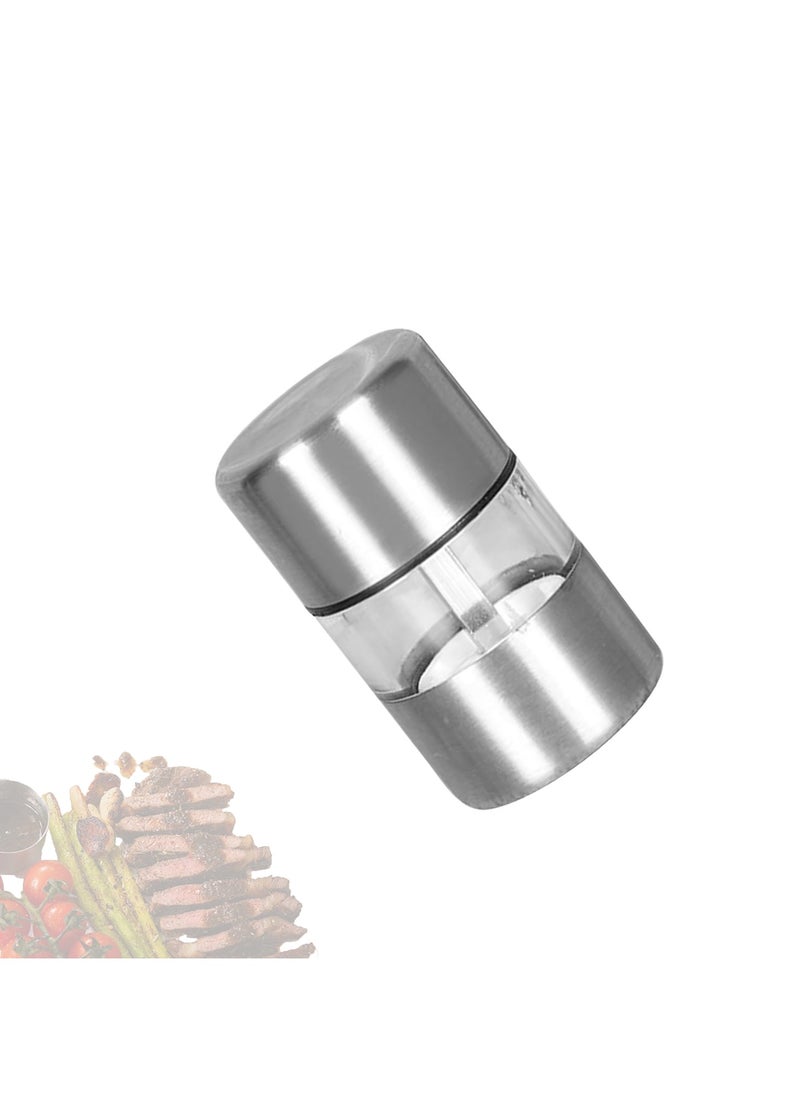 CMGTYYD 1Pcs Camping Mini Salt and Pepper Sets,Stainless Steel Travel Refillable Salt and Pepper Set,Adjustable Coarseness Spice Grinder for Kitchen,Portable Camping Pepper Mill  - Image 1