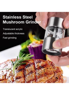 CMGTYYD 1Pcs Camping Mini Salt and Pepper Sets,Stainless Steel Travel Refillable Salt and Pepper Set,Adjustable Coarseness Spice Grinder for Kitchen,Portable Camping Pepper Mill  - Image 3