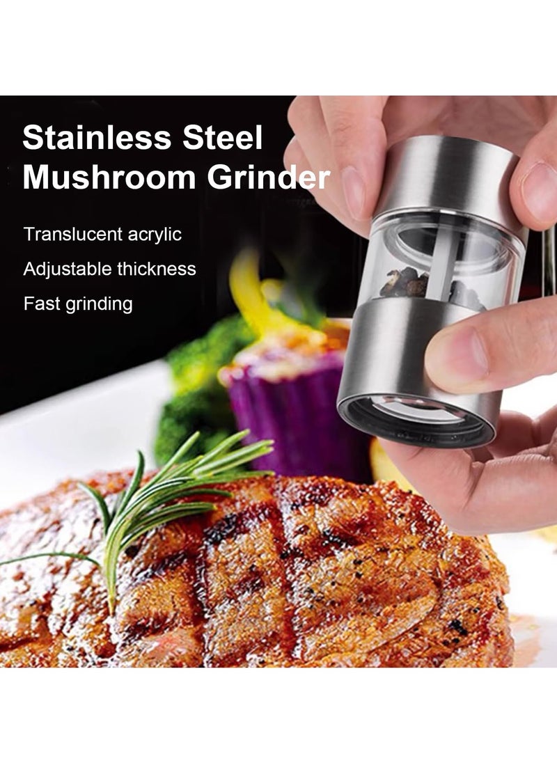 CMGTYYD 1Pcs Camping Mini Salt and Pepper Sets,Stainless Steel Travel Refillable Salt and Pepper Set,Adjustable Coarseness Spice Grinder for Kitchen,Portable Camping Pepper Mill  - Image 3