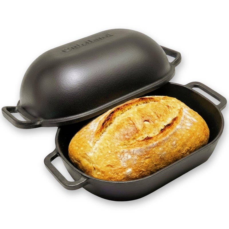 Cuisiland Large Heavy Duty Pre-seasoned Cast Iron Bread & Loaf Pan - A perfect way for baking - Image 1