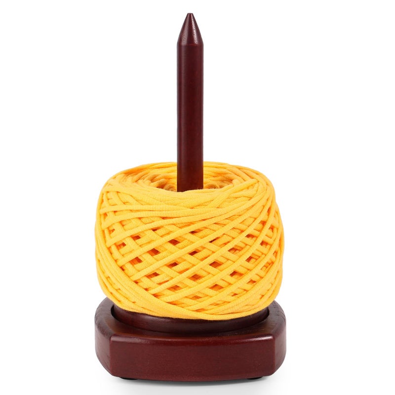 Etcokei Yarn Holder for Crocheting & Knitting, Wooden Yarn Spinner Portable Small Size Crochet Holder, Easy Assembly Smooth Rotating with Anti-Slip Pads, Crochet Accessories Ideal Gift for Knitting Lovers - Image 1