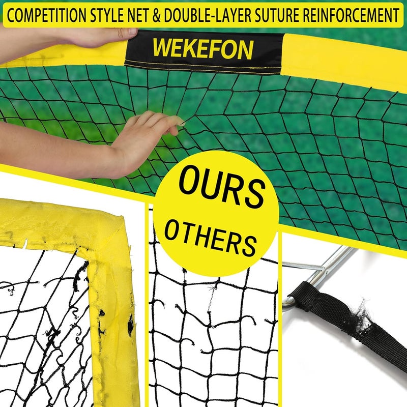 WEKEFON Soccer Goal with Carry Bag, 10/9MM Strengthen Pole, Arched Design, Kids Soccer Goals for Backyard Set 5x 3.1/3.6x2.7/2.9x2.4ft Portable Pop Up Soccer Nets for Toddler, Adults, Youth Games, Play, Gifts - Image 4