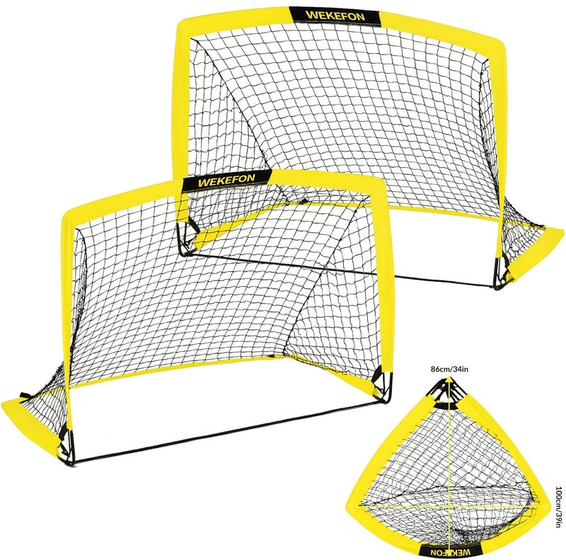 WEKEFON Soccer Goal with Carry Bag, 10/9MM Strengthen Pole, Arched Design, Kids Soccer Goals for Backyard Set 5x 3.1/3.6x2.7/2.9x2.4ft Portable Pop Up Soccer Nets for Toddler, Adults, Youth Games, Play, Gifts - Image 1