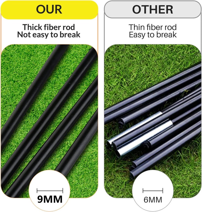 WEKEFON Soccer Goal with Carry Bag, 10/9MM Strengthen Pole, Arched Design, Kids Soccer Goals for Backyard Set 5x 3.1/3.6x2.7/2.9x2.4ft Portable Pop Up Soccer Nets for Toddler, Adults, Youth Games, Play, Gifts - Image 3