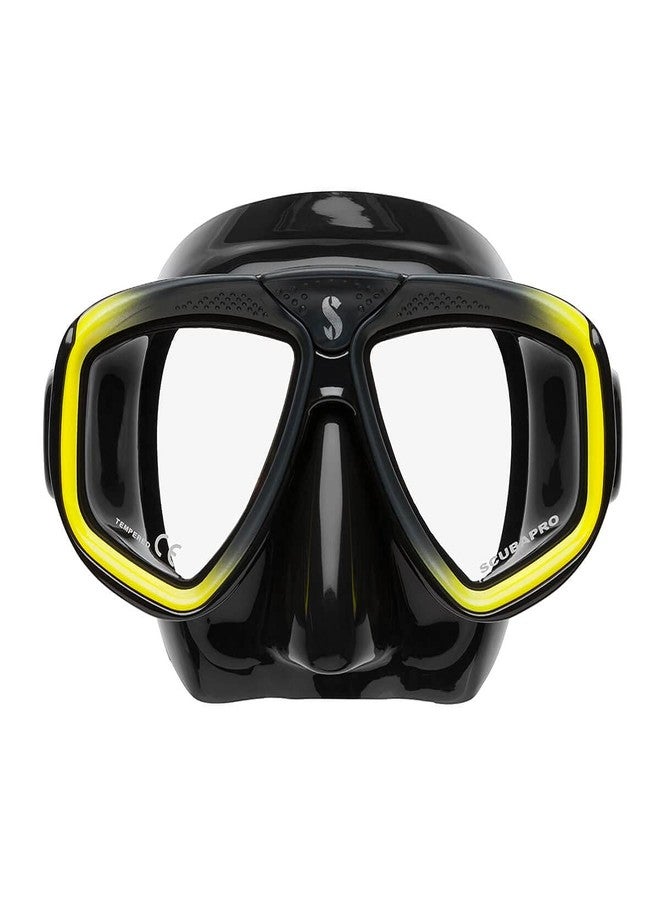 SCUBAPRO Zoom Dual-Lens Diving Mask, Yellow/Black - Image 1