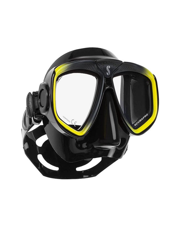 SCUBAPRO Zoom Dual-Lens Diving Mask, Yellow/Black - Image 2