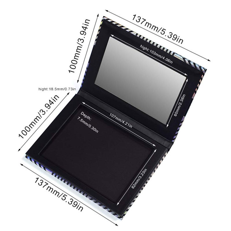 TUOKING Makeup Magnetic Palette with Mirror and 20Pcs Metal Stickers Empty Storage Palette for Eyeshadow Powder Highlighter - Image 5