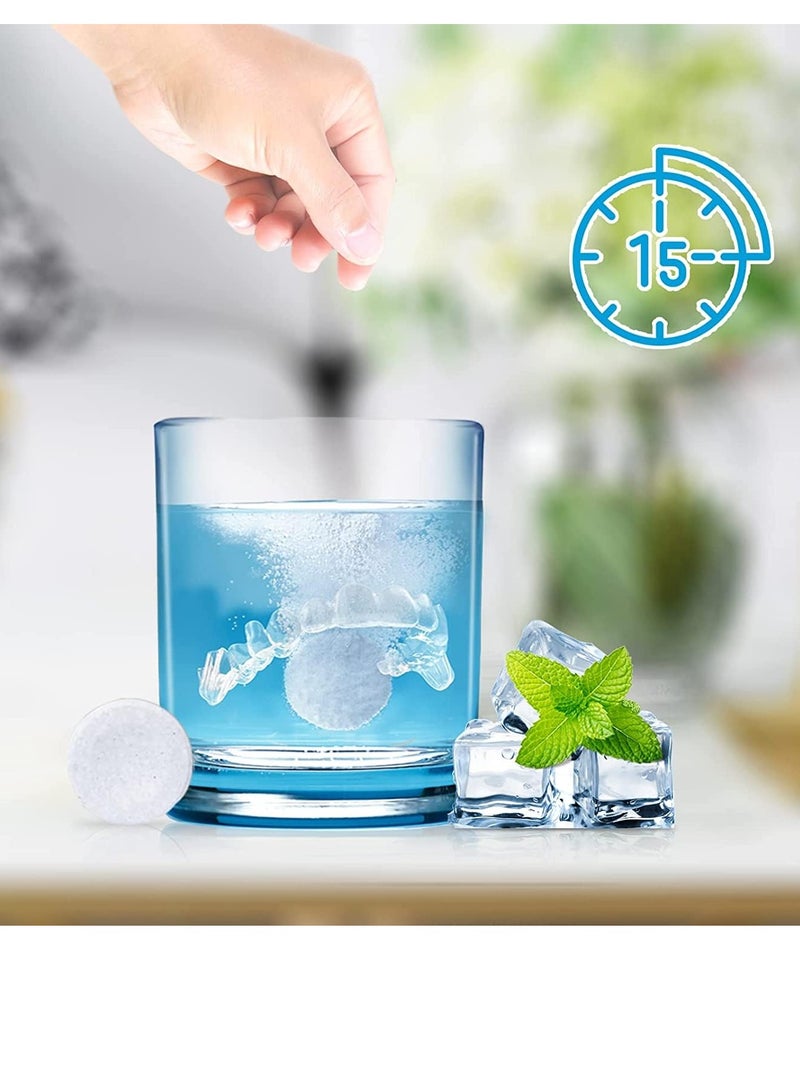 YKL Retainer & Denture Cleaner Tablets - 4 Months Supply (120 pcs) Dental Retainers for Aligner - Mouth & Night Guards - False Teeth Whitening - Removes Odor & Plaque (120 Pcs) - Image 2