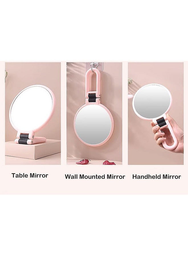 Photon Hand Held Vanity Mirror with Magnifying, Double Sided 1X 15X Magnification Hand Mirror,  Travel Double Sided Folding Mirror for Women for Makeup Travel Desk (Pink) - Image 5