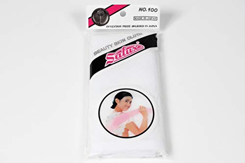 Salux Nylon Japanese Beauty Skin Bath Wash Cloth/Towel White1 Count - Image 1
