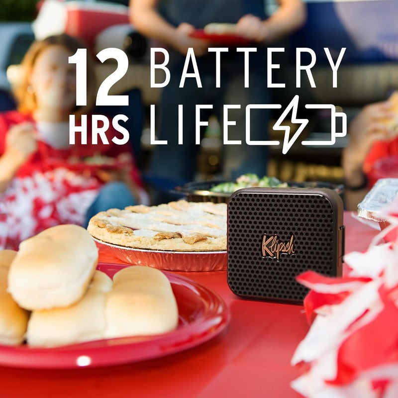 Klipsch The Austin Portable Bluetooth Speaker with 1.5-Inch Full-Range Driver, Ip67 Dust and Waterproof, Black - Image 3