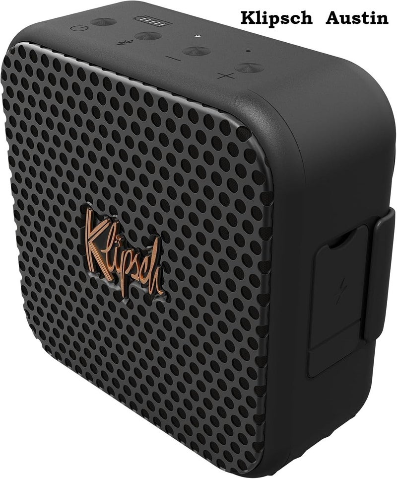 Klipsch The Austin Portable Bluetooth Speaker with 1.5-Inch Full-Range Driver, Ip67 Dust and Waterproof, Black - Image 1