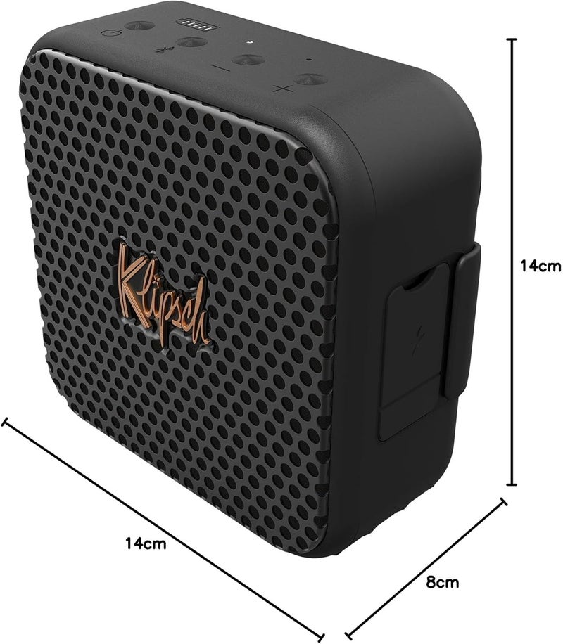 Klipsch The Austin Portable Bluetooth Speaker with 1.5-Inch Full-Range Driver, Ip67 Dust and Waterproof, Black - Image 2