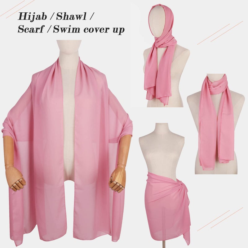 Ladiery Chiffon Shawl Wraps for Women Evening Dresses, Elegant Soft Sheer Shawls for formal dressy Bride Wedding - Image 5