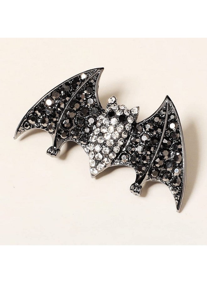 BERYUAN Halloween Bat Hair Clips Metal Bat Hair Barrettes Gothic Black Bat Rhinestone Hairpins Vampire Decor Bun Hair Clip Vintage Halloween Hair Clip For Party Costume For Girls - Image 1