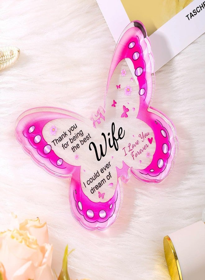 ilifemate Gifts for Wife, Wife Ideas, for Wife - Acrylic Butterfly Plaque Wife Gift 4.33 × 3.26 × 0.47 inch, Valentines Day, Thanksgiving, Anniversary, Birthday Gifts for Women - Image 3