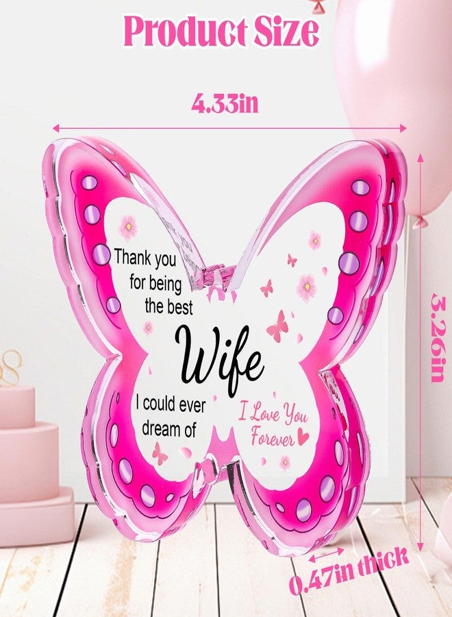 ilifemate Gifts for Wife, Wife Ideas, for Wife - Acrylic Butterfly Plaque Wife Gift 4.33 × 3.26 × 0.47 inch, Valentines Day, Thanksgiving, Anniversary, Birthday Gifts for Women - Image 5