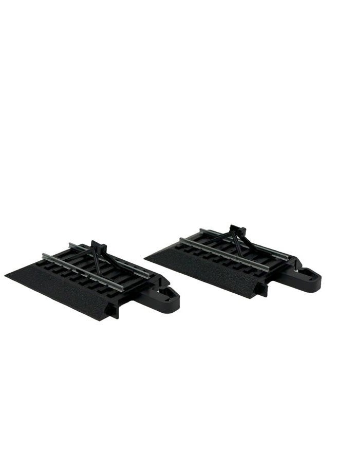 Bachmann Trains - Snap-Fit E-Z TRACK HAYES BUMPERS (2/card) - STEEL ALLOY Rail With Black Roadbed - HO Scale Grey, 8 - Image 3