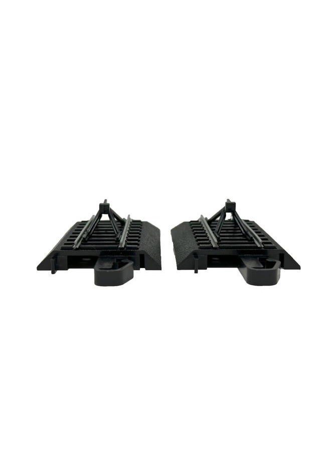 Bachmann Trains - Snap-Fit E-Z TRACK HAYES BUMPERS (2/card) - STEEL ALLOY Rail With Black Roadbed - HO Scale Grey, 8 - Image 4