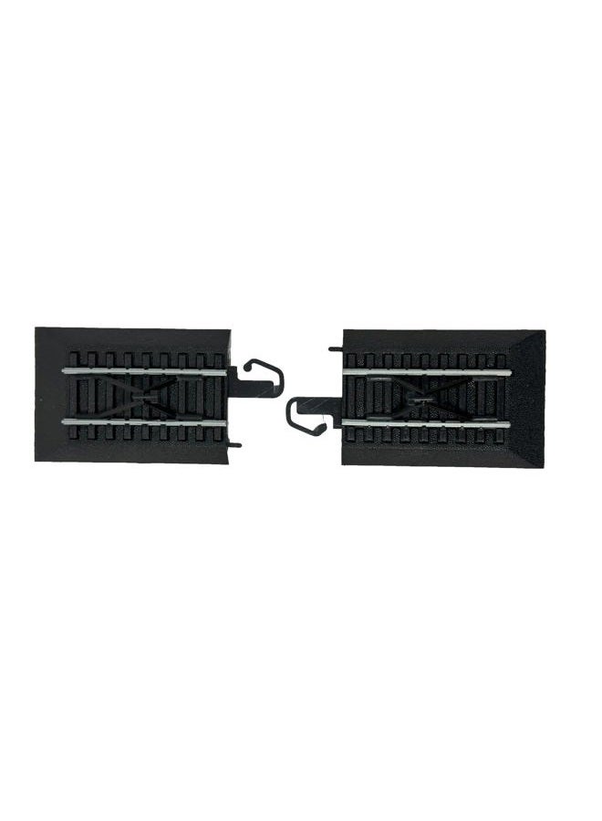 Bachmann Trains - Snap-Fit E-Z TRACK HAYES BUMPERS (2/card) - STEEL ALLOY Rail With Black Roadbed - HO Scale Grey, 8 - Image 1