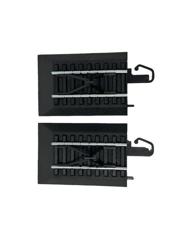 Bachmann Trains - Snap-Fit E-Z TRACK HAYES BUMPERS (2/card) - STEEL ALLOY Rail With Black Roadbed - HO Scale Grey, 8 - Image 2