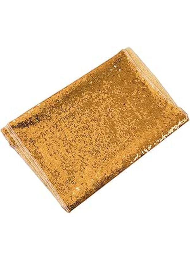 غطاء طاولة من قصب الذهب 30x180 سم لمعة مفرش طاولة الحفلات ديكور المنزل العطلات - Image 1
