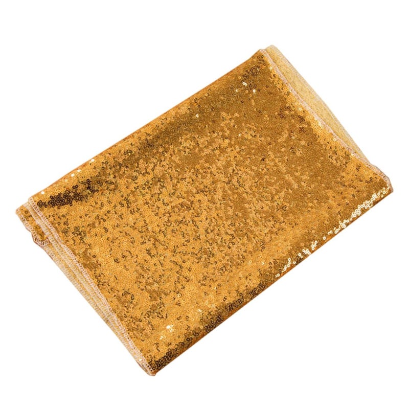 غطاء طاولة من قصب الذهب 30x180 سم لمعة مفرش طاولة الحفلات ديكور المنزل العطلات - Image 2