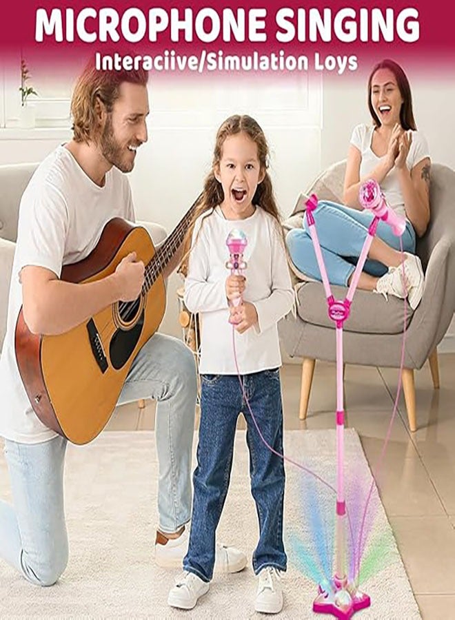 ميكروفون أطفال قابل للتعديل مع ضوء وموسيقى، متصل بجهاز MP3، دمية - Image 4