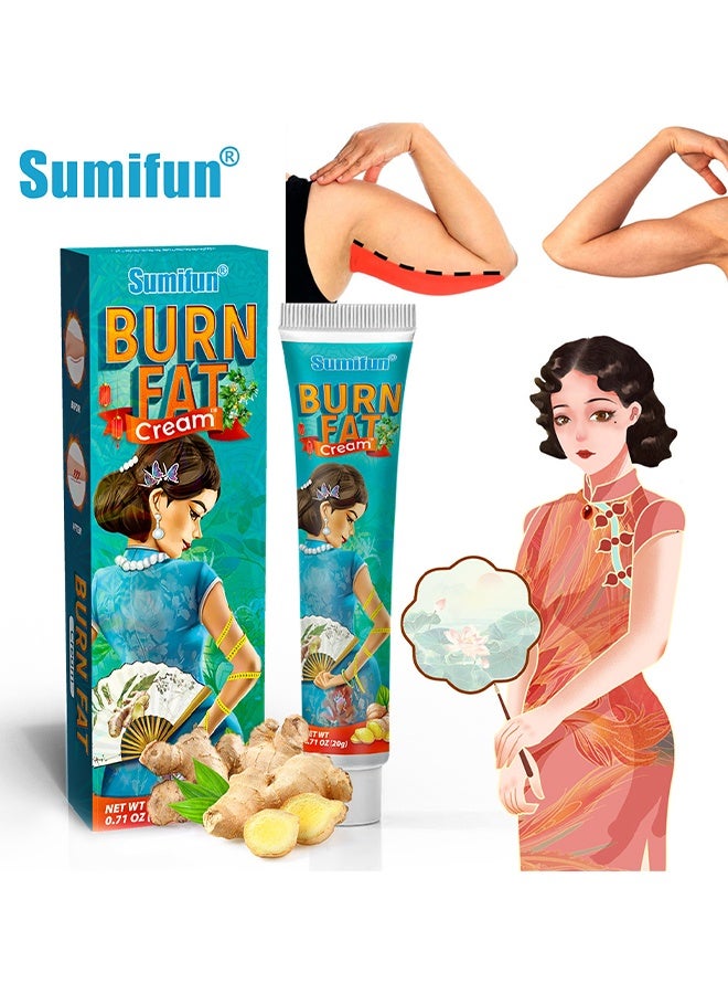 Sumifun Burn Fat Cream - for Belly Hand and Leg Hot Slim Cream with Ginger Natural Ingredients Slim Cream Body Slimming Cream Stomach Slimming Cream Fat Burning Cream 20g - Image 1