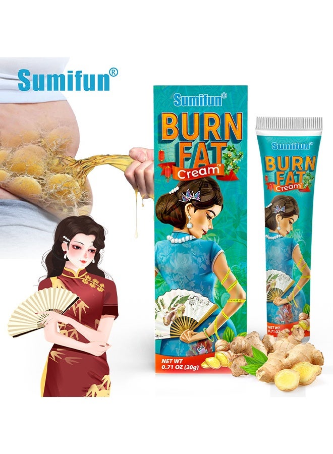 Sumifun Burn Fat Cream - for Belly Hand and Leg Hot Slim Cream with Ginger Natural Ingredients Slim Cream Body Slimming Cream Stomach Slimming Cream Fat Burning Cream 20g - Image 2