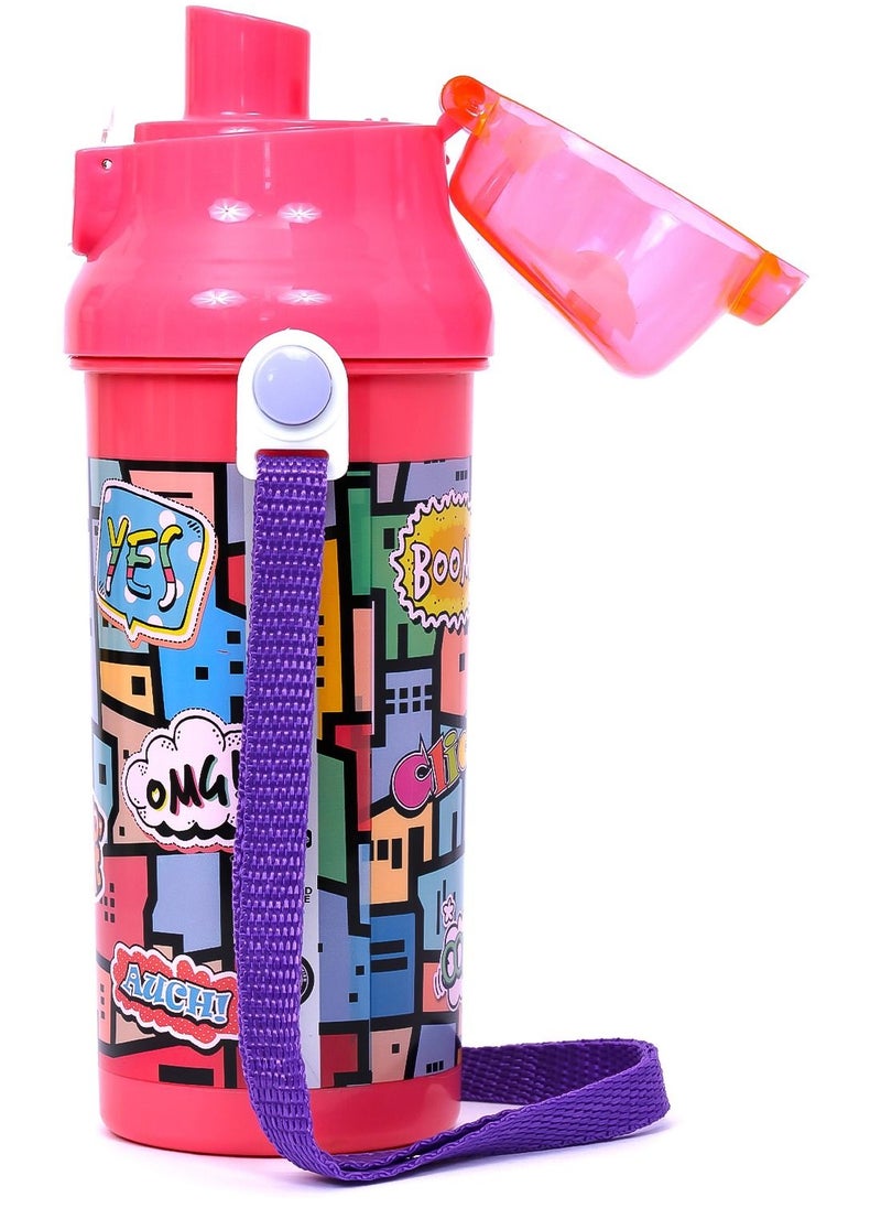 Eazy Kids زجاجة مياه إيزي كيدز 600 مل - وردي  - Image 5