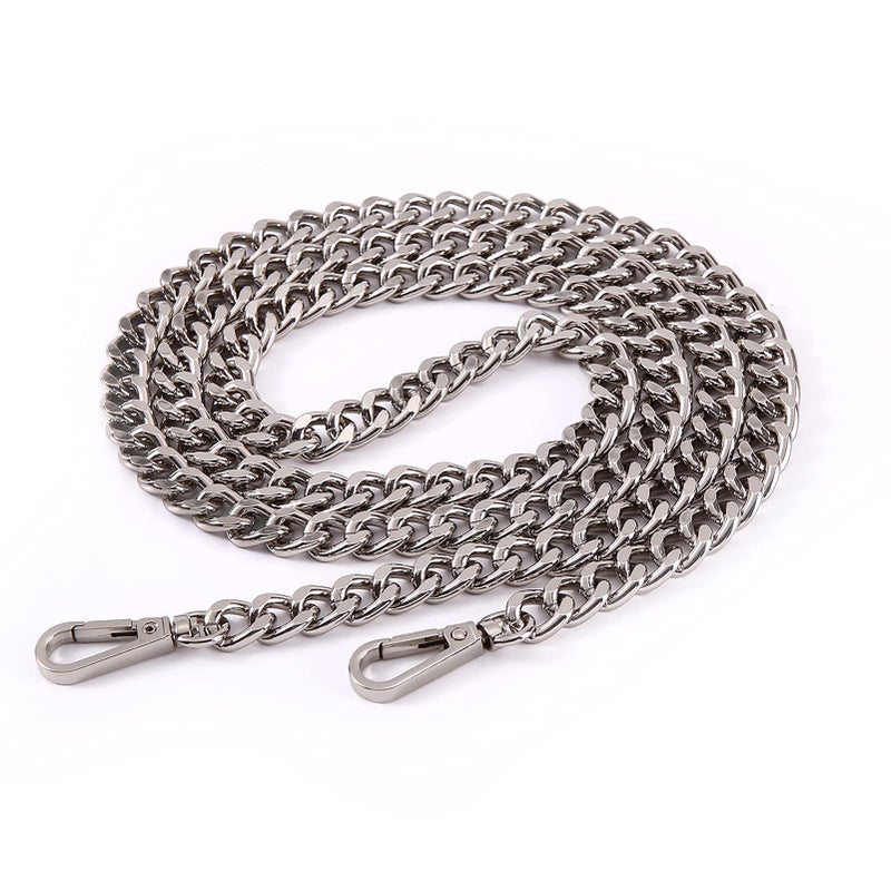 Xiazw 47 Light Metal Crossbody Purse Chain Straps Replacement for Bag Handbag Silver