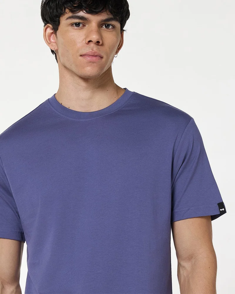 bewakoof Men's Skipper Blue T-shirt