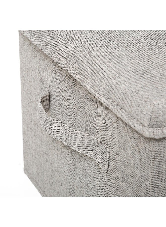 Five Simply Smart Orga Polypropylene and Polyester Foldable Storage Box with Lid Light Grey 25 x 31 x 35 cm 181252 - Image 3