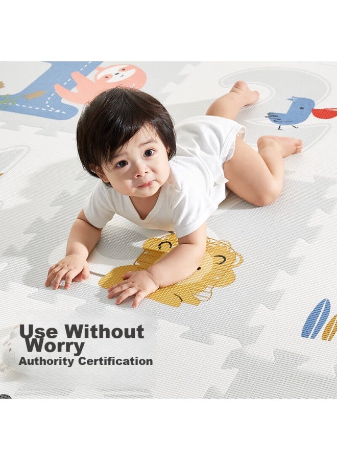 Kub Baby Crawling Mat, Interlocking Thickened Xpe, Infant Play Mat, Living Room Children's Floor Mat, 6 Pieces - 165*112.5*2cm - Image 3