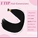 YoungSee I Tips Hair Extensions Human Hair Black Itip Hair Extensions Real Human Hair Jet Black 14 Inch 50g I Tip Hair Extension for Short Hair Easy to Wear 80s Remy Human Hair - Image 3