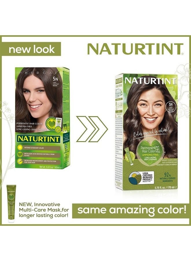 NATURTINT Permanent Hair Color 5N Light Chestnut Brown (Pack of 6), Ammonia Free, Vegan, Cruelty Free, up to 100% Gray Coverage, Long Lasting Results  - Image 3
