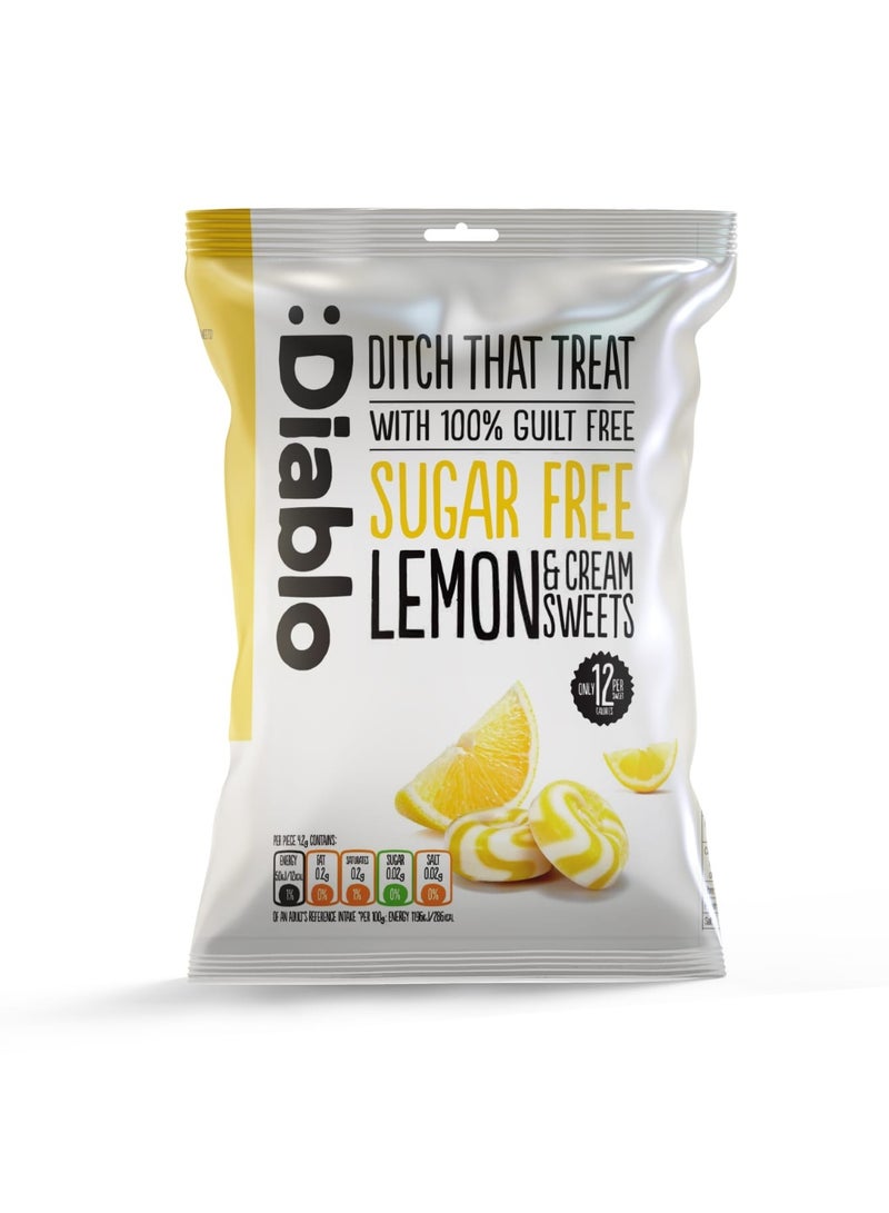 Diablo – Lemon & Cream Sweets | Sugar Free | Sweetened with Maltitol | Diabetic Friendly | Pack of 3 (75g Each) - Image 3