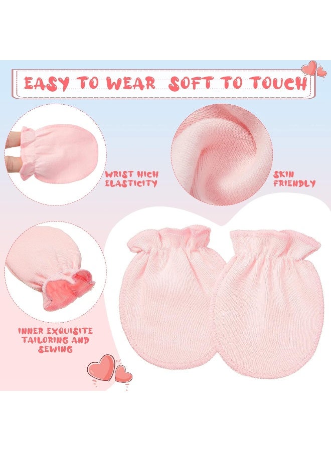 Syhood 20 Pairs Newborn Baby Boys Girls Mittens 0-6 Months Infant Toddler Mittens No Scratch Solid Color Gloves  - Image 4
